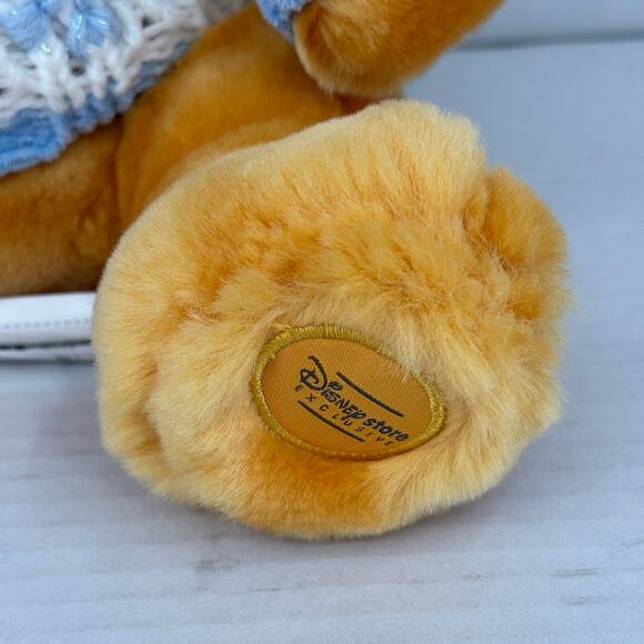 Disney Store Winnie Pooh Bear Plush Snowflake Sparkle Knit Sweater 12 Inch - Picture 4 of 11